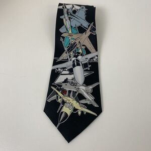 Air Force Fighter aircrafts vintage 1997 Mens necktie designed by A. Rogers